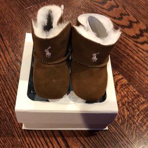 Baby Ralph Lauren shoes, snow boots.
